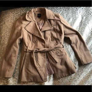 Tan double breasted jacket